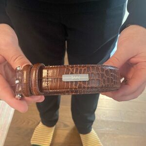 Ralph Lauren Polo Brown leather faux croc